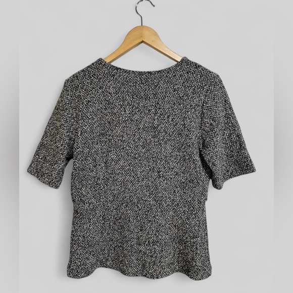 Ann Taylor Shimmer Tweed Crossover Top Size Medium - Picture 7 of 8